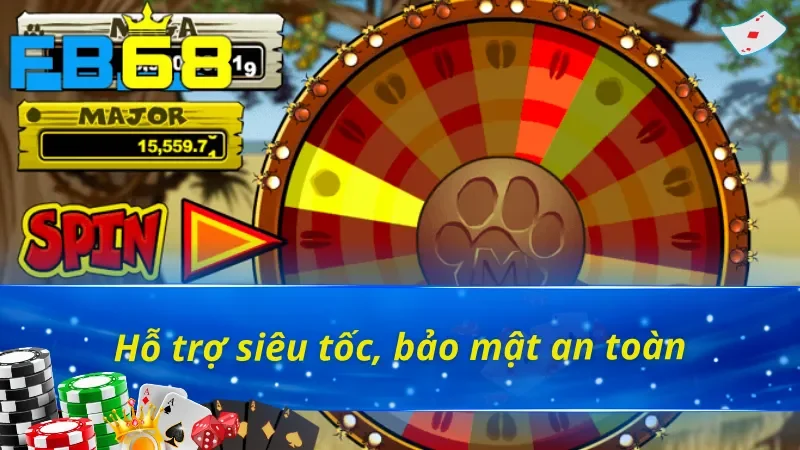 Hệ thống bảo mật Mega Moolah FB68 an toàn, tân tiến